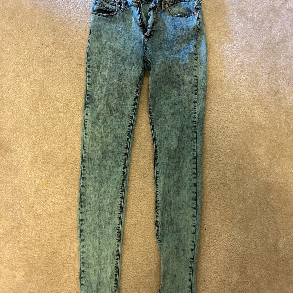 Women's Green Jeans